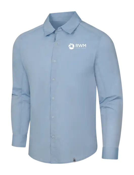 OGIO Light Blue Commuter Woven Shirt w/RWM Home Loans Logo