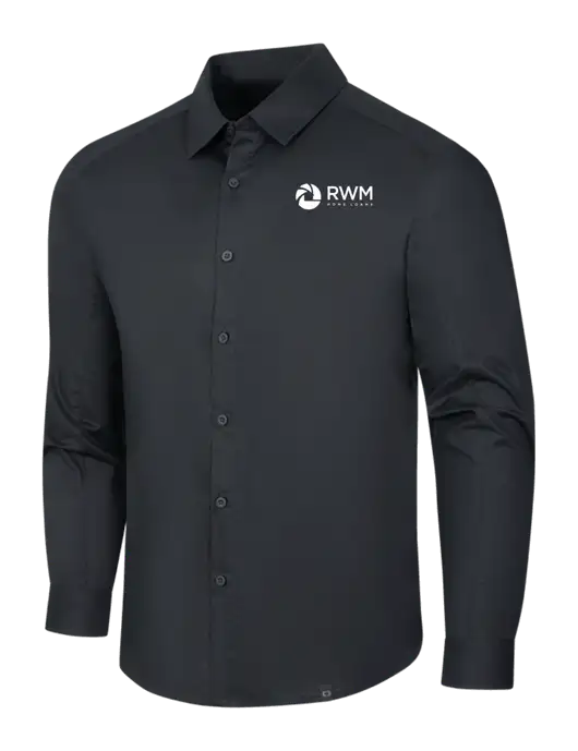 OGIO Black Commuter Woven Shirt w/RWM Home Loans Logo