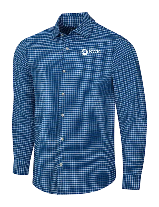 Navy/White City Stretch Shirt w/RWM Home Loans Logo