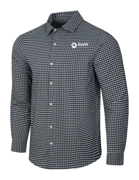 Dark Grey/White City Stretch Shirt w/RWM Home Loans Logo