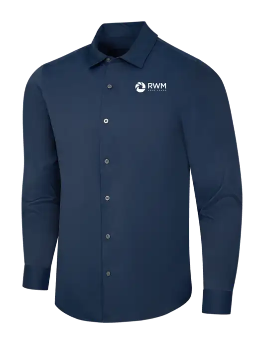 Navy City Stretch Shirt w/RWM Home Loans Logo