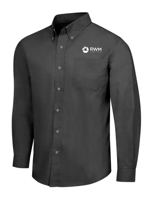 Soft Black Crosshatch Easy Care Shirt w/RWM Home Loans Logo