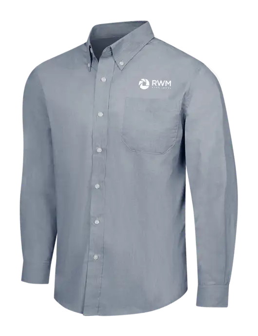 Navy Frost Crosshatch Easy Care Shirt w/RWM Home Loans Logo