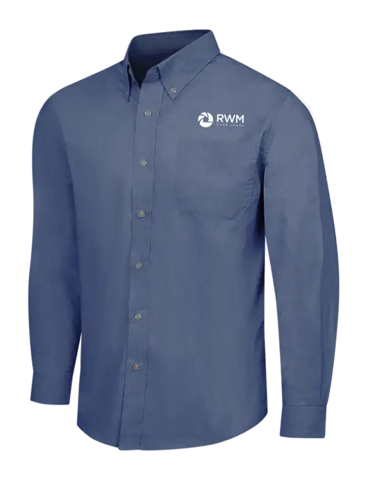 Light Navy Crosshatch Easy Care Shirt w/RWM Home Loans Logo