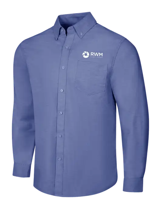 Navy SuperPro Oxford Shirt w/RWM Home Loans Logo
