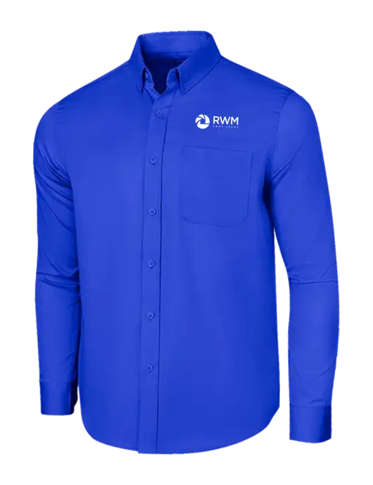 Long Sleeve Dark Royal Superpro React Twill Shirt w/RWM Home Loans Logo