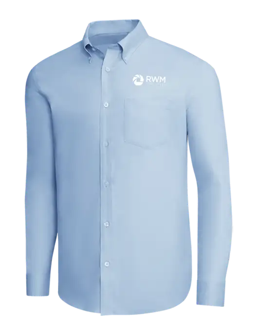 Brooks Brothers Light Blue Wrinkle-Free Stretch Pinpoint Shirt w/RWM Home Loans Logo