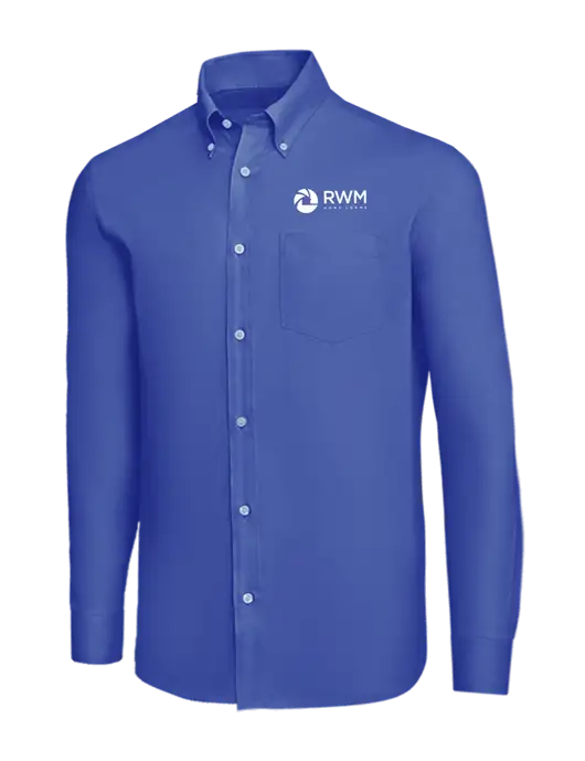 Brooks Brothers Dark Royal Wrinkle-Free Stretch Nailhead Shirt w/RWM Home Loans Logo