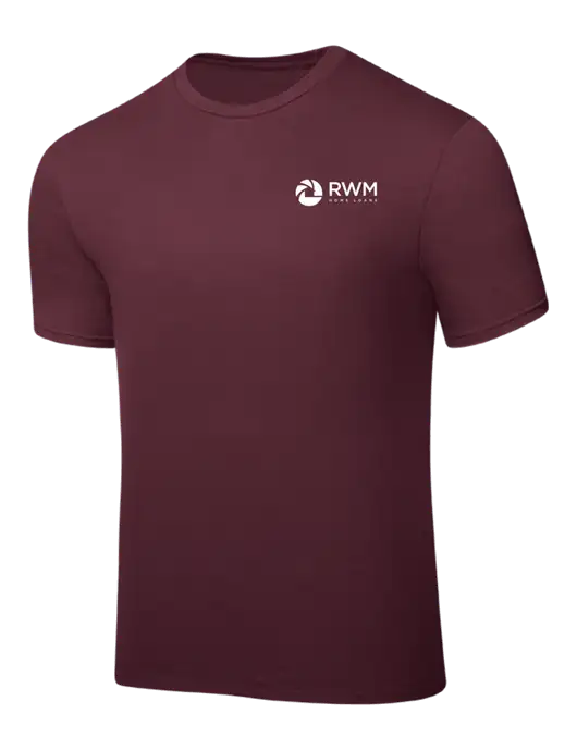 Maroon PosiCharge Competitor Tee w/RWM Home Loans Logo