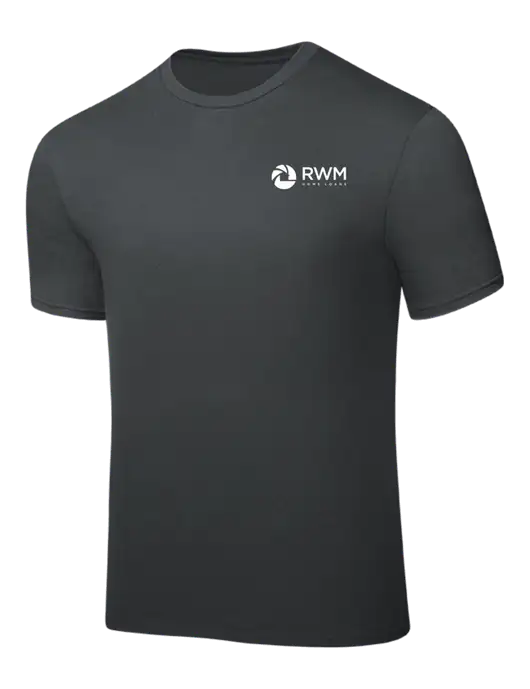 Dark Grey PosiCharge Competitor Tee w/RWM Home Loans Logo