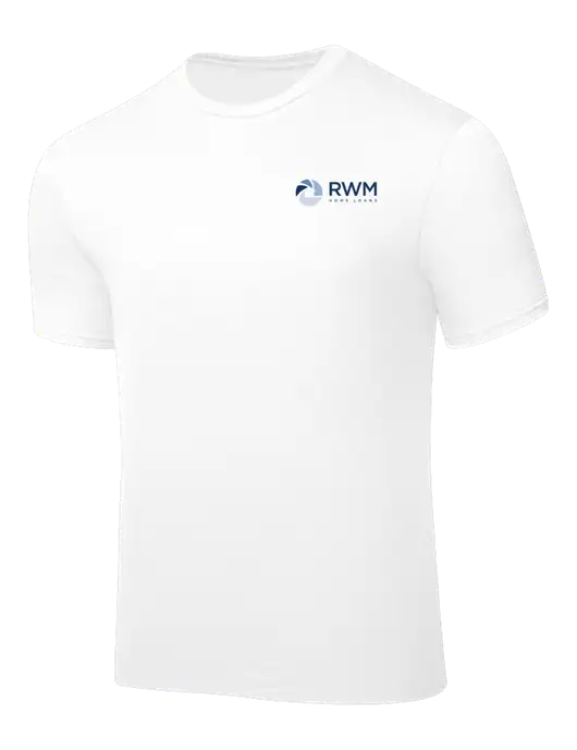 White PosiCharge Competitor Tee w/RWM Home Loans Logo