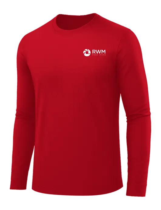 Long Sleeve Red PosiCharge Competitor Tee w/RWM Home Loans Logo