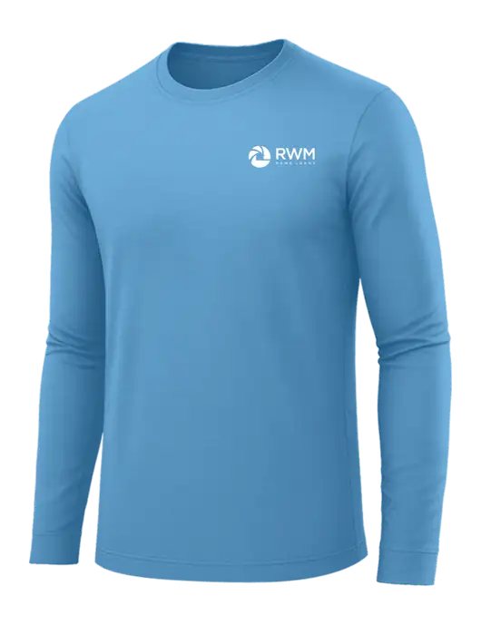 Long Sleeve Carolina Blue PosiCharge Competitor Tee w/RWM Home Loans Logo