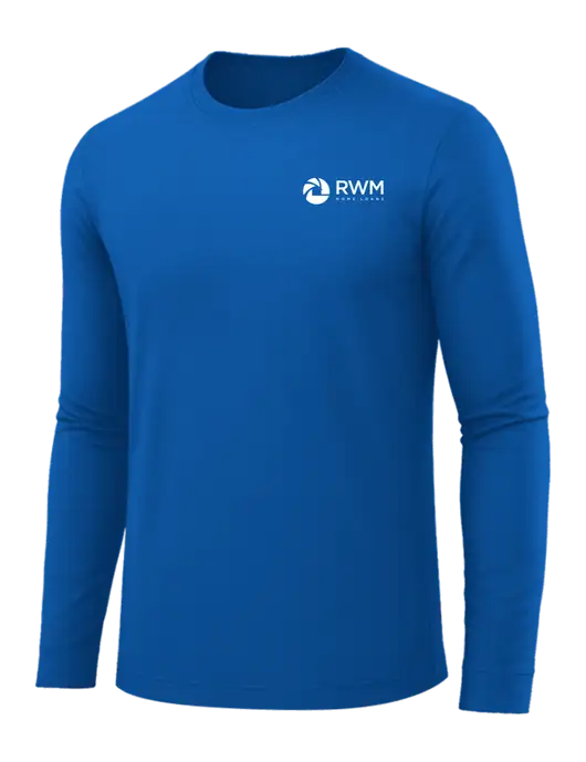 Long Sleeve Royal Blue PosiCharge Competitor Tee w/RWM Home Loans Logo
