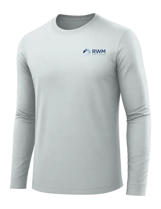 Long Sleeve Light Grey PosiCharge Competitor Tee w/RWM Home Loans Logo
