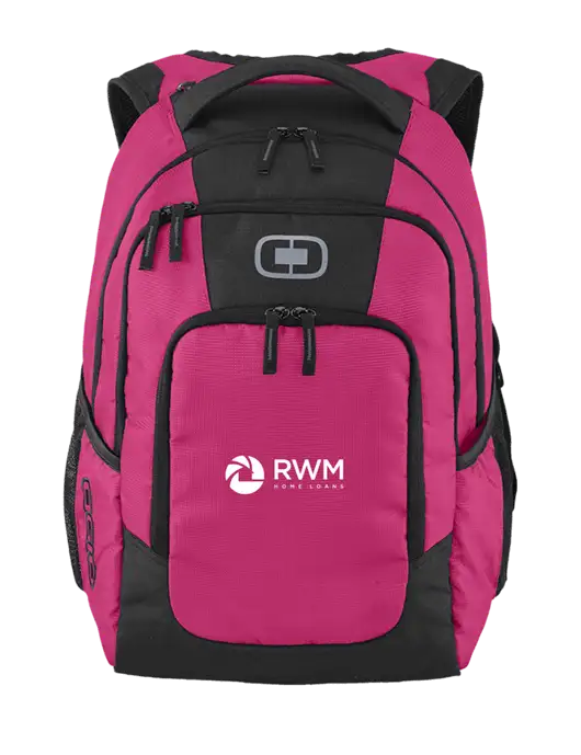 OGIO Flush Pink Logan Laptop Backpack
 w/RWM Home Loans Logo