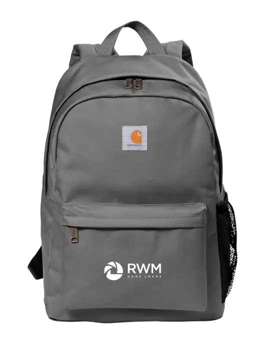 Carhartt Grey Canvas Backpack w/RWM Home Loans Logo