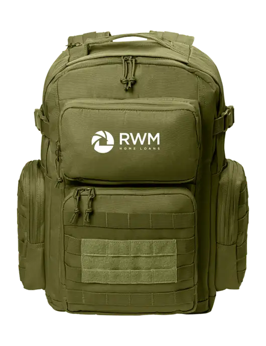 CornerStone Olive Tactical Backpack w/RWM Home Loans Logo