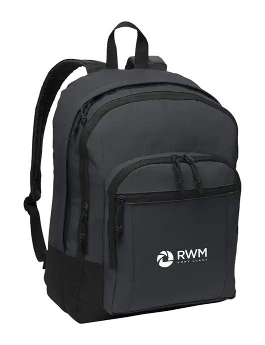 Dark Grey Essential Backpack w/RWM Home Loans Logo