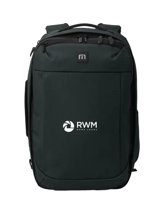TravisMathew Black Convertible Backpack w/RWM Home Loans Logo