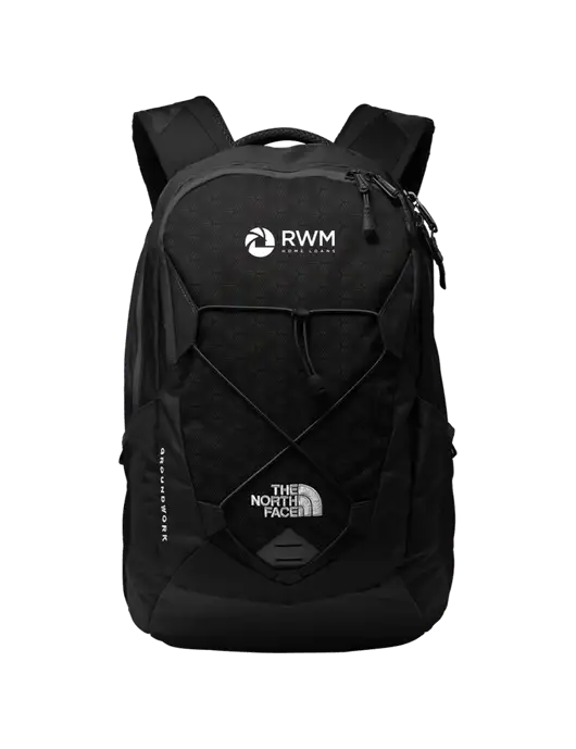 The North Face Black Groundwork Backpack w/RWM Home Loans Logo
