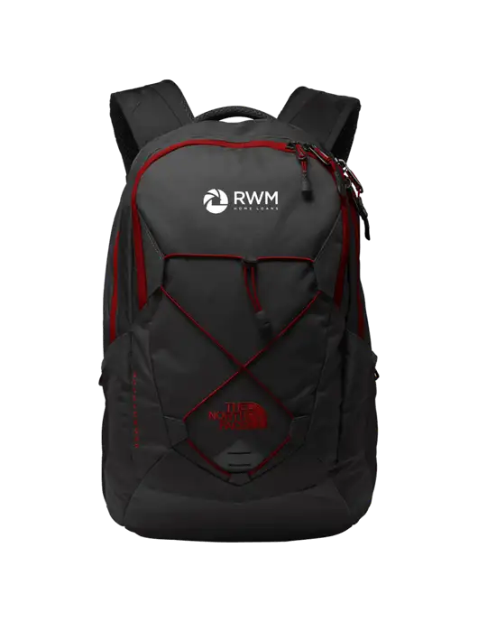 The North Face Very Dark Grey/Red Groundwork Backpack w/RWM Home Loans Logo