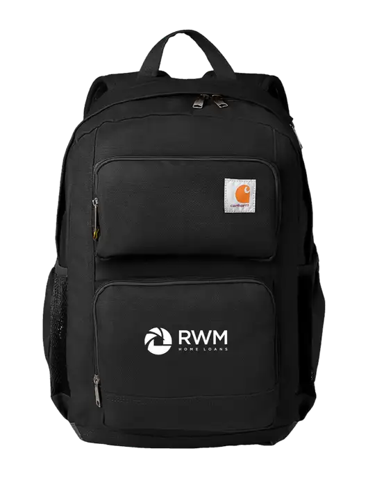 Carhartt 28L Foundry Series Dual-Compartment Black Backpack w/RWM Home Loans Logo