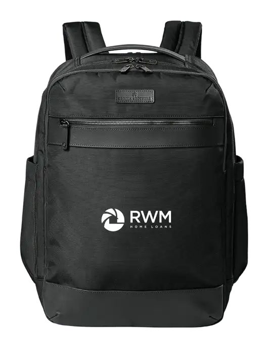Brooks Brothers Oxford Black Backpack w/RWM Home Loans Logo