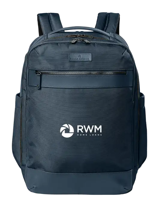 Brooks Brothers Oxford Dark Navy Backpack w/RWM Home Loans Logo