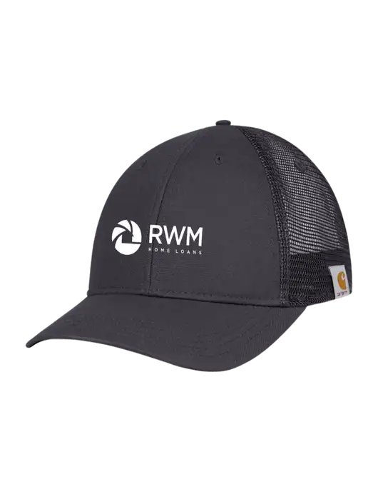 Carhartt Dark Grey Canvas Trucker Cap w/RWM Home Loans Logo