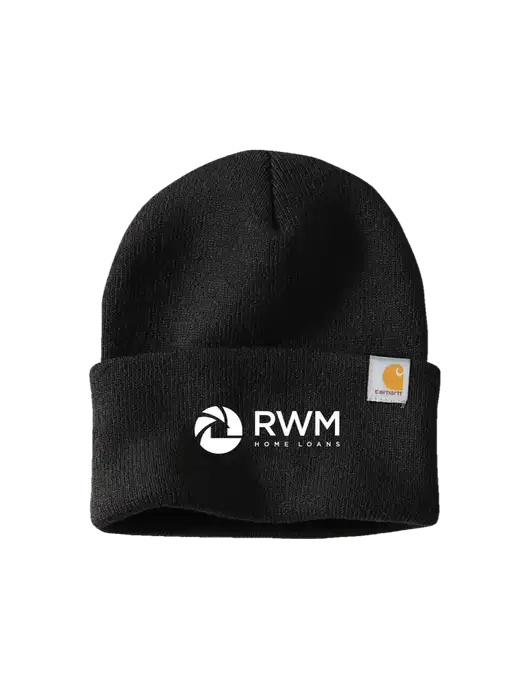 Carhartt Black Watch Cap 2.0 w/RWM Home Loans Logo