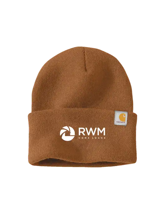 Carhartt Light Brown Watch Cap 2.0 w/RWM Home Loans Logo