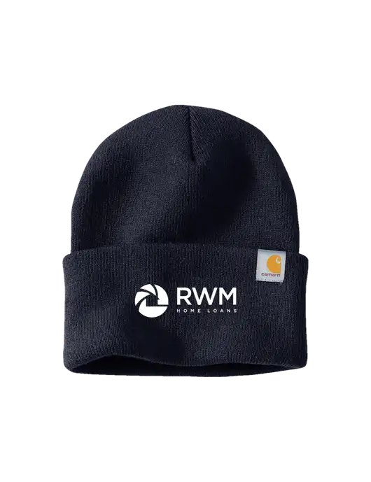 Carhartt Navy Watch Cap 2.0 w/RWM Home Loans Logo