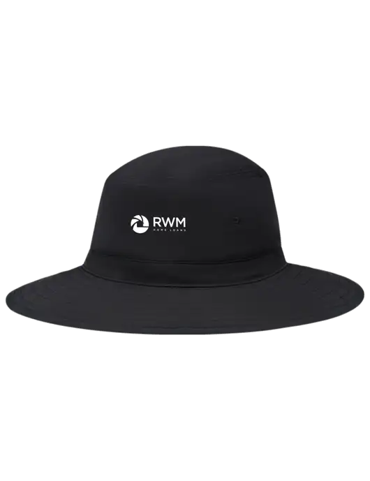 Black Booney Sun Hat w/RWM Home Loans Logo