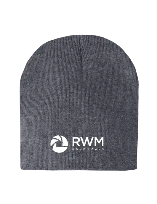 Dark Grey Heather Element Knit Beanie w/RWM Home Loans Logo