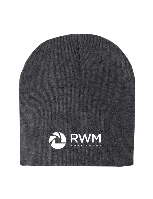Charcoal Heather Element Knit Beanie w/RWM Home Loans Logo