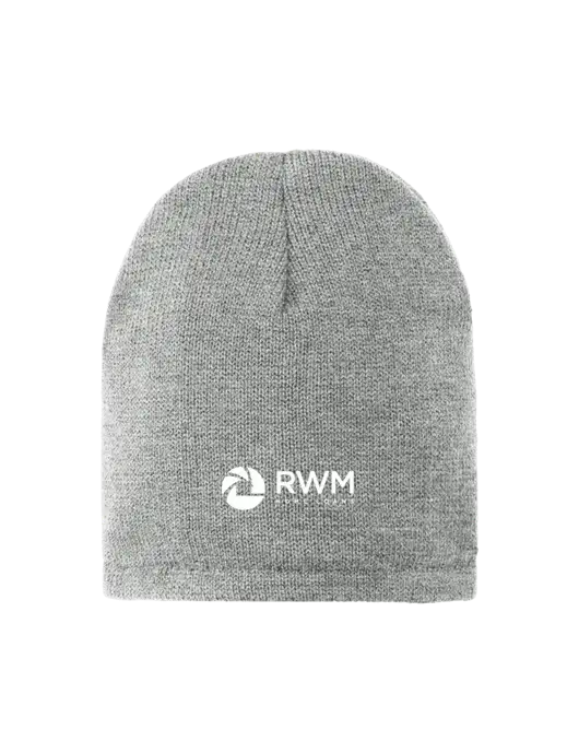 Dark Medium Grey Fleece-Lined Beanie Cap w/RWM Home Loans Logo