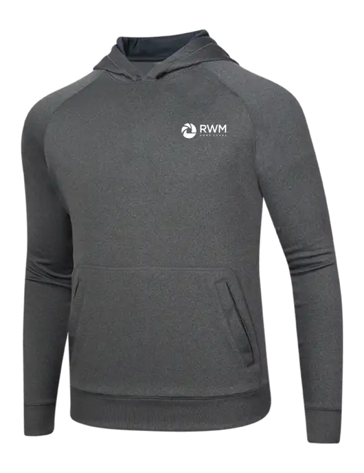 Tech Graphite Heather Fleece Hooded Sweatshirt w/RWM Home Loans Logo