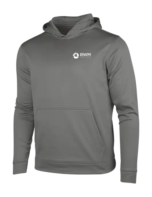 Dark Smoke Grey Sport-Wick Fleece Hooded Pullover w/RWM Home Loans Logo