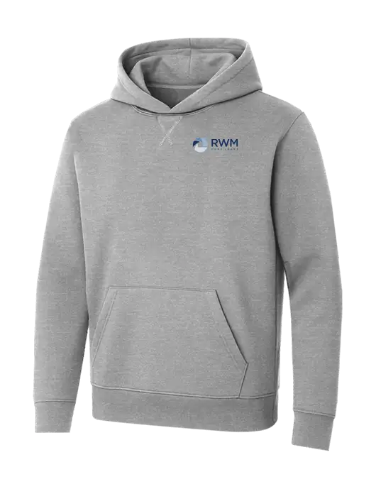 Allmade Granite Grey Heather Organic French Terry Pullover Hoodie w/RWM Home Loans Logo