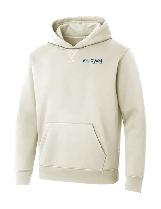 Allmade White Sand Organic French Terry Pullover Hoodie w/RWM Home Loans Logo