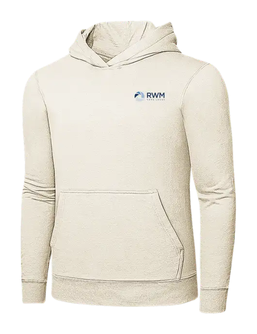 Very Light Tan 7.8 oz Ring Spun Hooded Sweatshirt w/RWM Home Loans Logo