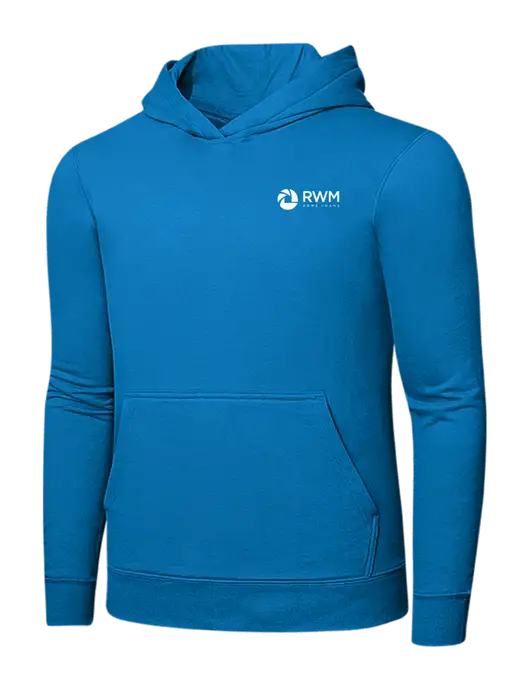 Medium Dark Sapphire 7.8 oz Ring Spun Hooded Sweatshirt w/RWM Home Loans Logo
