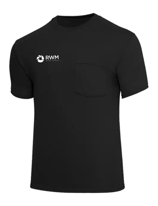 Core Blend Black Pocket T-Shirt w/RWM Home Loans Logo