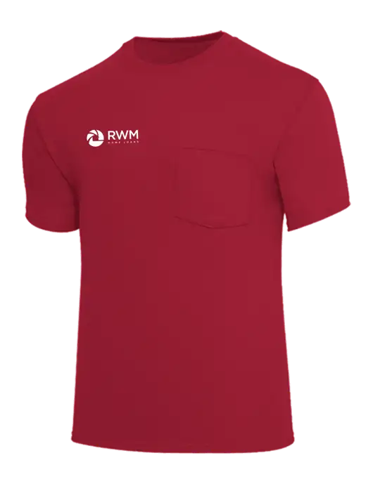 Core Blend Red Pocket T-Shirt w/RWM Home Loans Logo