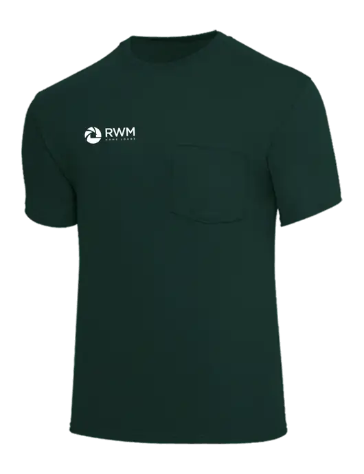 Core Blend Dark Green Pocket T-Shirt w/RWM Home Loans Logo