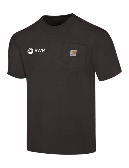 Carhartt Workwear Charcoal Heather Pocket Short Sleeve T-Shirt w/RWM Home Loans Logo