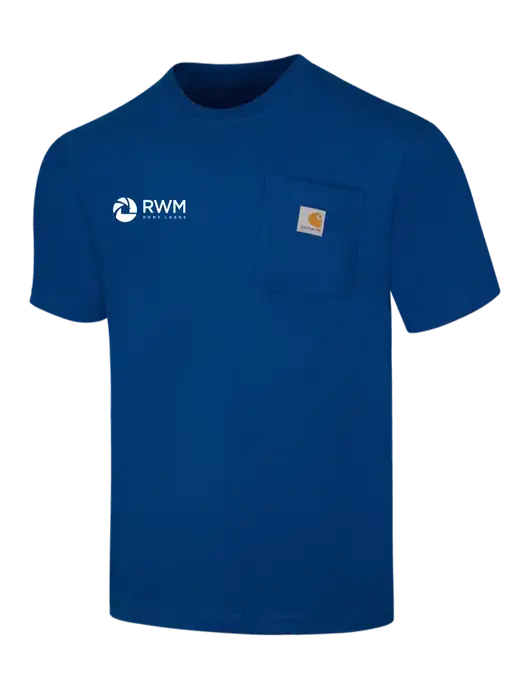 Carhartt Workwear Dark Sapphire Pocket Short Sleeve T-Shirt w/RWM Home Loans Logo