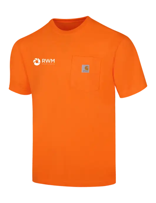 Carhartt Workwear Dark Orange Pocket Short Sleeve T-Shirt w/RWM Home Loans Logo