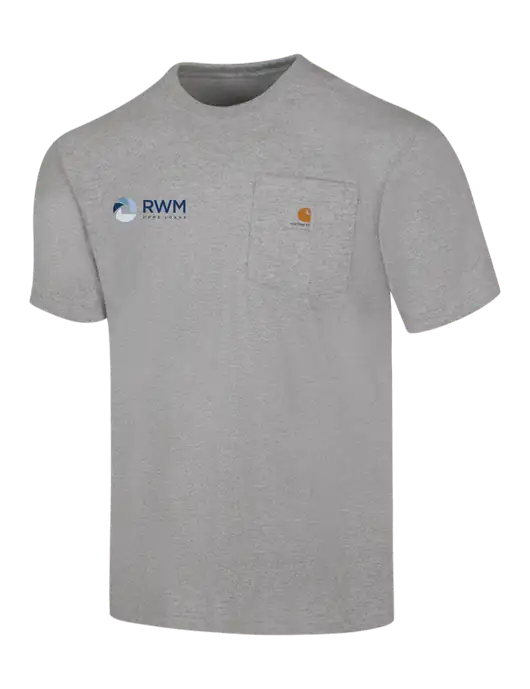 Carhartt Workwear Light Grey Heather Pocket Short Sleeve T-Shirt w/RWM Home Loans Logo